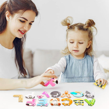 Joyfy 26 Pcs Large Size Magnetic Letters Cute Fridge Magnets for Toddlers & Preschool Kids, Animal Alphabet Learning Toys, ABC Spelling Educational Magnetic Toys