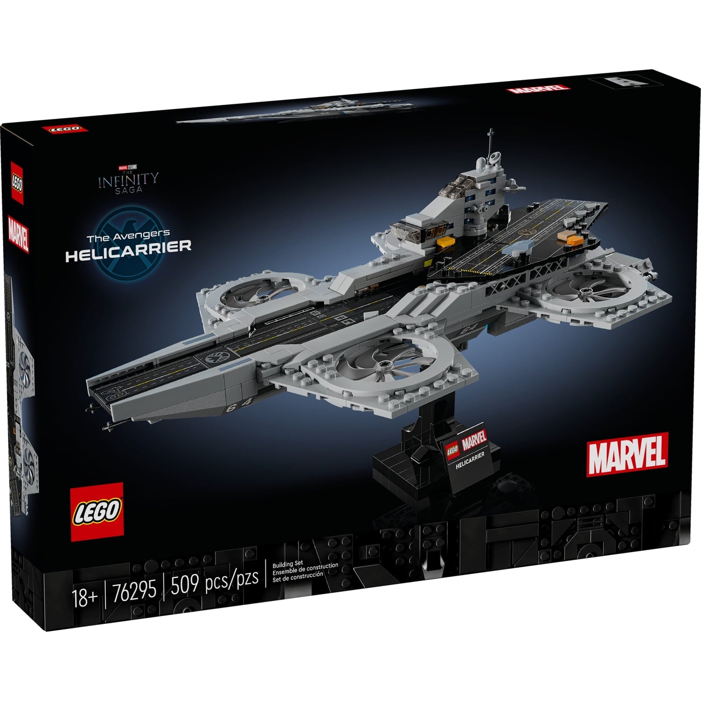 LEGO Marvel The Avengers Helicarrier Building Set for Adults - Gift for Christmas - Collectible Display Set for Marvel Fans, Ages 18+ - Office or Book Shelf Decor - 76295