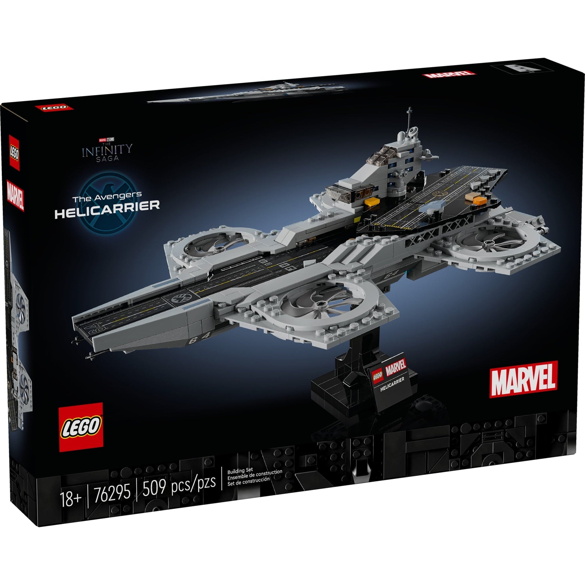 LEGO Marvel The Avengers Helicarrier Building Set for Adults - Gift for Christmas - Collectible Display Set for Marvel Fans, Ages 18+ - Office or Book Shelf Decor - 76295