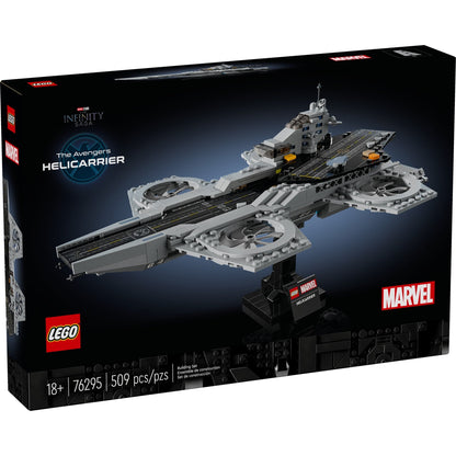 LEGO Marvel The Avengers Helicarrier Building Set for Adults - Gift for Christmas - Collectible Display Set for Marvel Fans, Ages 18+ - Office or Book Shelf Decor - 76295