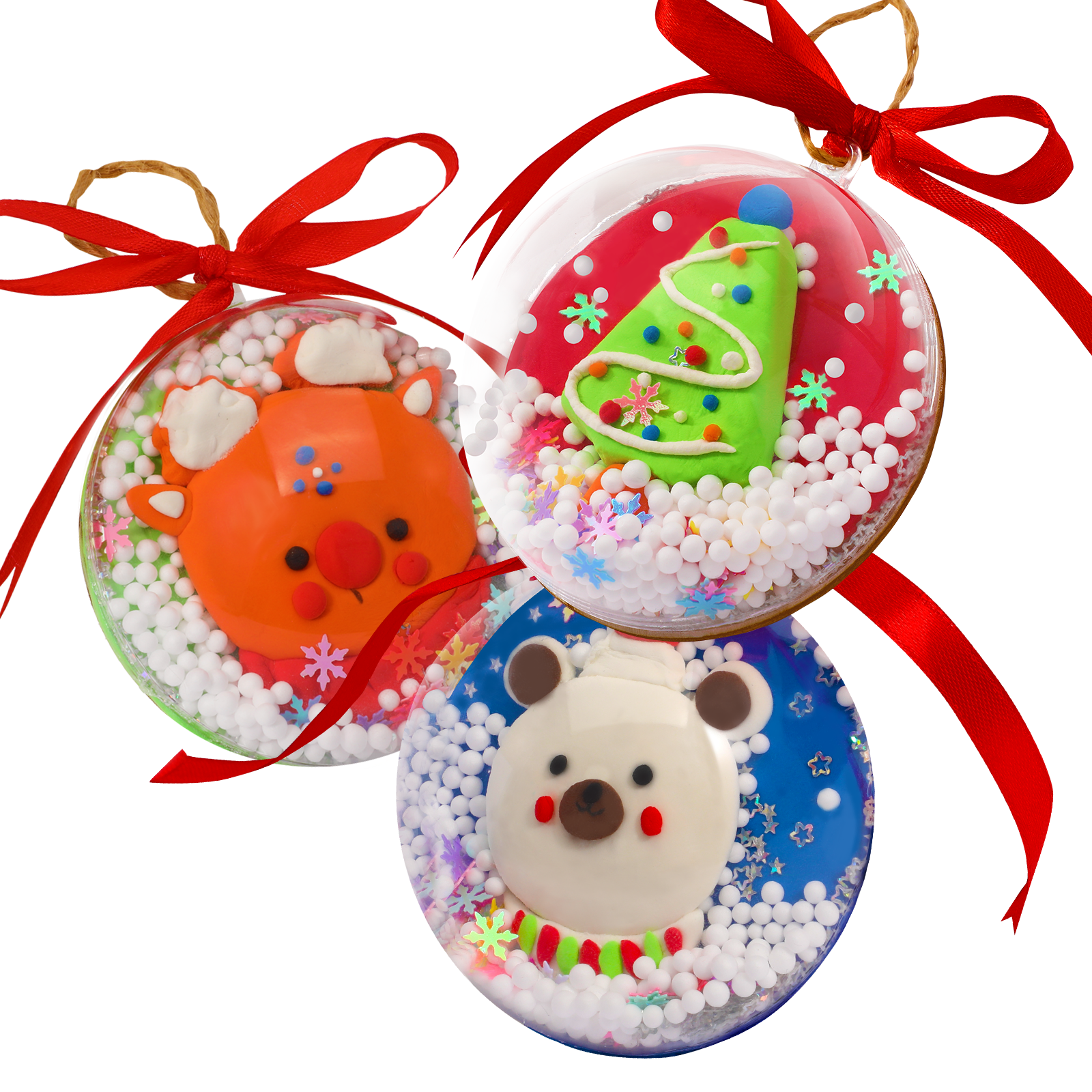 Piano Potato Christmas Ornament Craft Kit for Kids - DIY Snow Globe Making Kit with Wooden Slices & Clay, Holiday Arts and Crafts Gifts for Boys Girls Ages 8-12, Xmas Decorations Activity