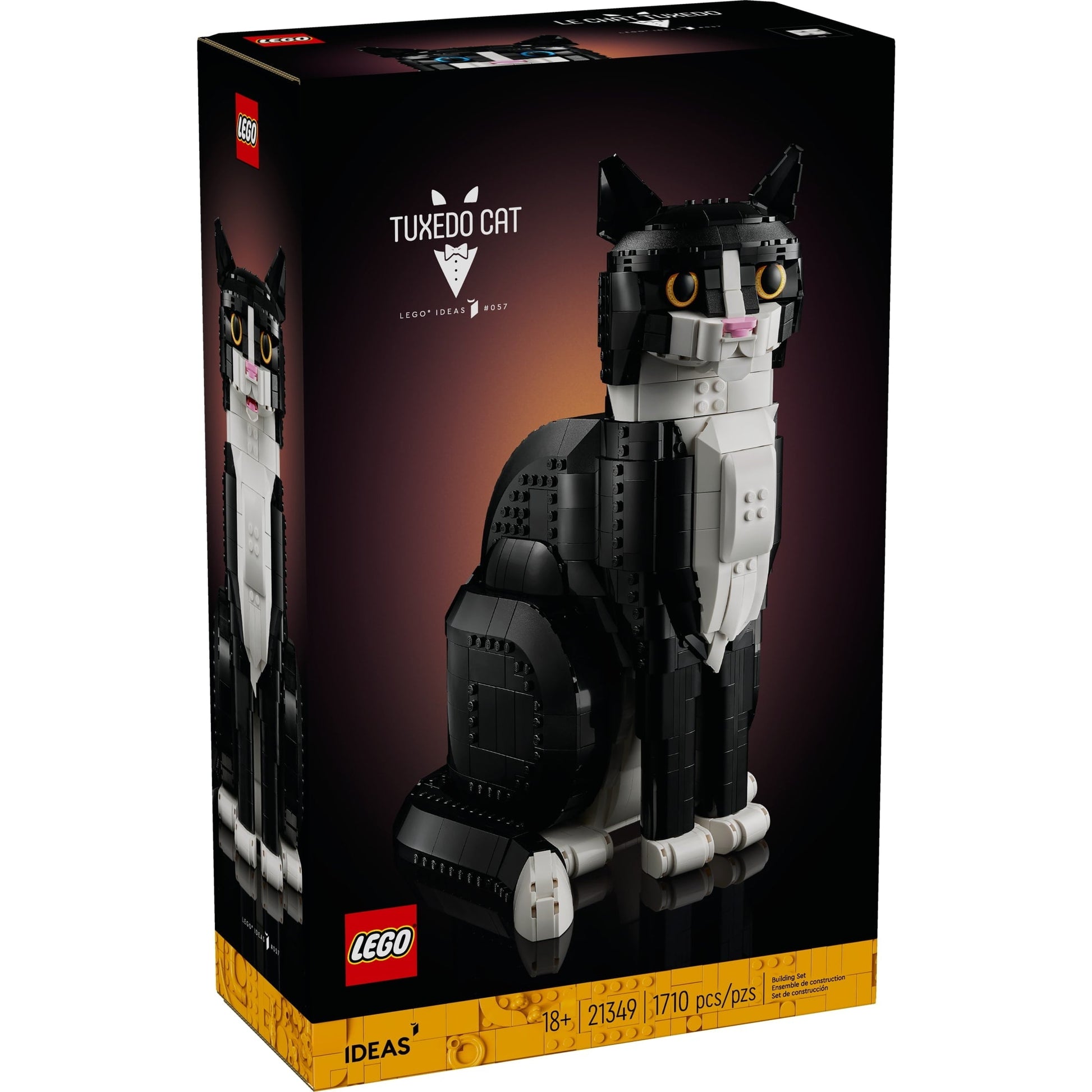 LEGO Ideas Tuxedo Cat - Building Sets for Adults, Ages 18+ - DIY Crafts Kit for Home Decor, Living Room or Bedroom - Gift for Christmas - 21349