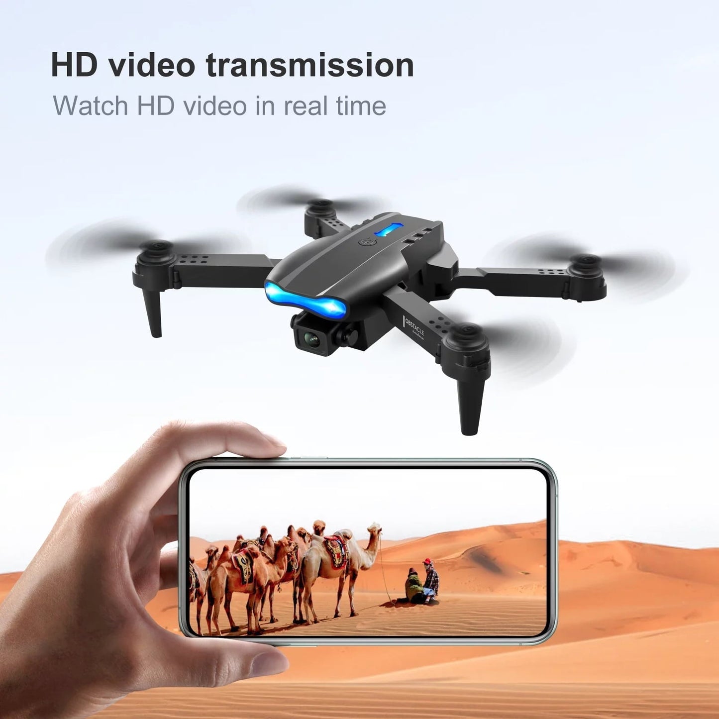 BEEPRINCESS Drone with 4K HD Dual Camera for Adults Kids, RC Quadcopter with 2 Modular 1800mAh Batteries for 30 Mins Long Flight