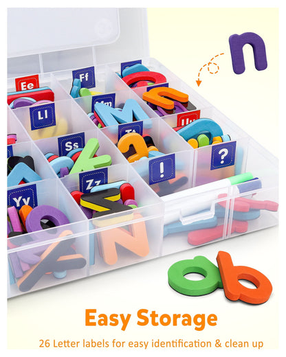 Coogam Magnet Letters Sets for 3 Years Old- 234 Pcs Alphabet with Magnetic Board Pen and Box