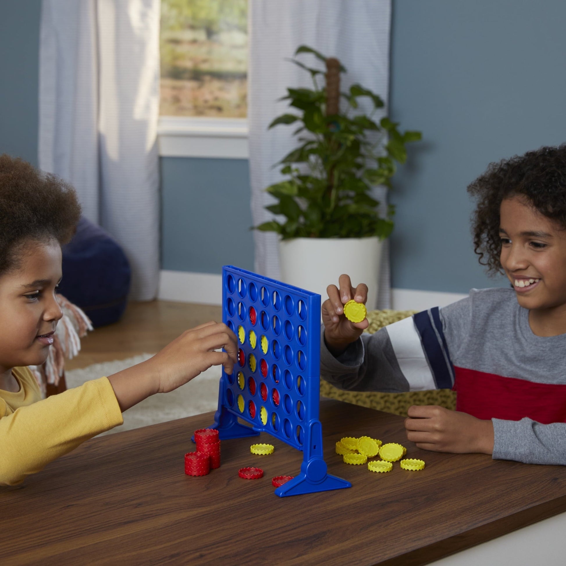 Connect 4 Classic Grid Board Game, 4 in a Row Game for Kids, 2 Player Strategy, Board Games Ages 6+