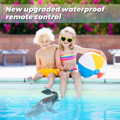 Adofi Remote Control Mosasaurus Dinosaur Toys for Kids, RC Boat Diving Dinosaurs Toys