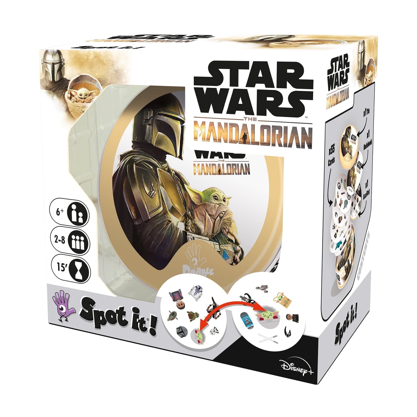 Spot It! Mandalorian Star Wars Family Card Game for Ages 6 and up, from Asmodee
