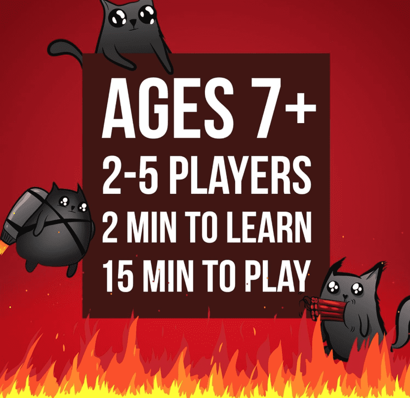 Exploding Kittens Original Edition - Hilarious for Family Game Night - Party Game - For Ages 7 and up - 56 Cards - 2-5 Players - 15 Minutes