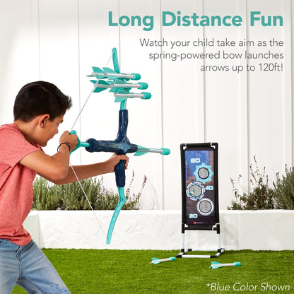 Best Choice Products Kids Bow & Arrow Set, Children's Play Archery Toy w/ Target Stand, 12 Arrows, Quiver- Pink