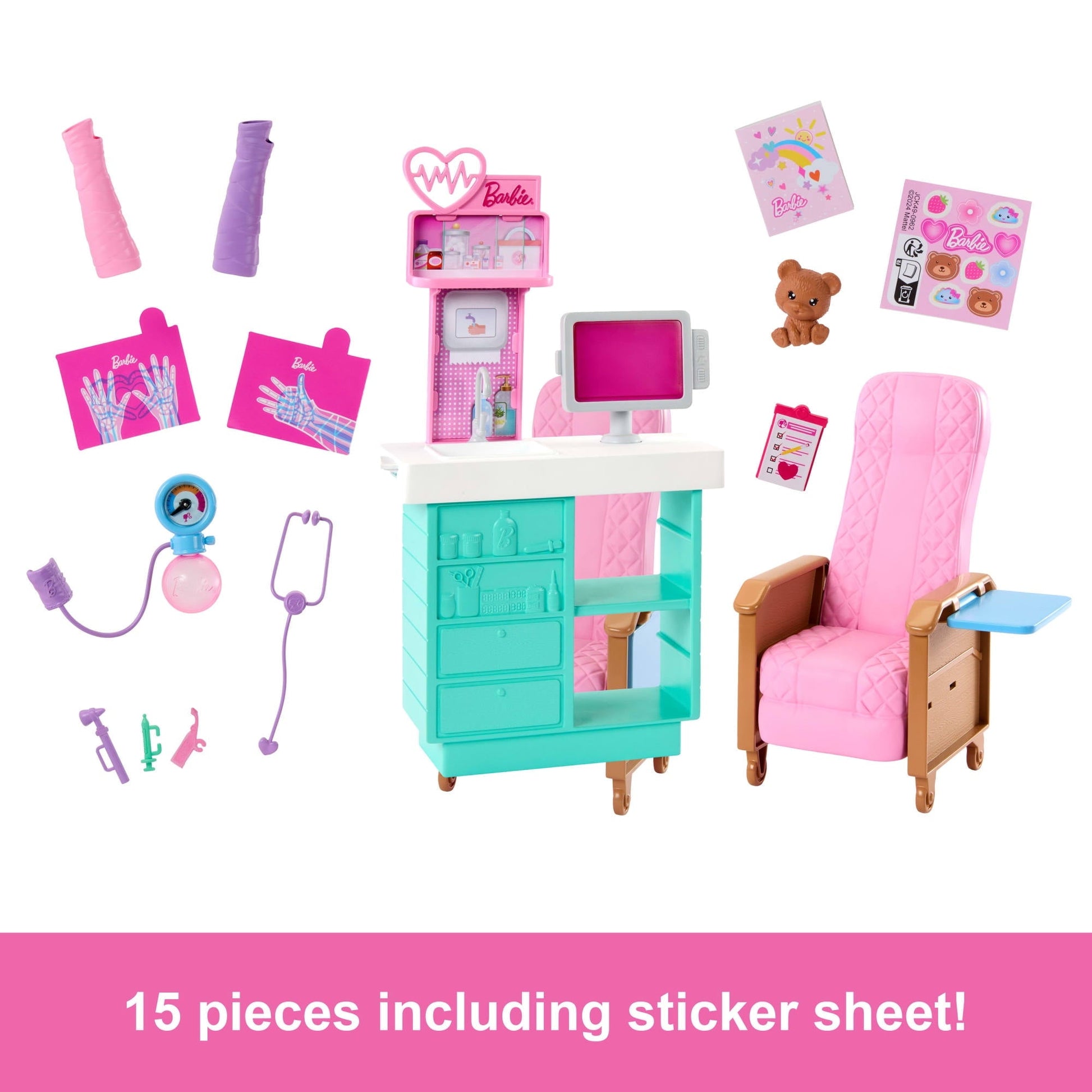 Barbie World Day at the Doctor Toy Playset with Medical Station [Walmart Exclusive]