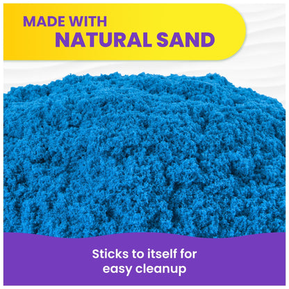 Kinetic Sand, 2lbs Blue Play Sand, Moldable Sensory Toys for Kids, Resealable Bag (Packaging May Vary), for Ages 3 and up