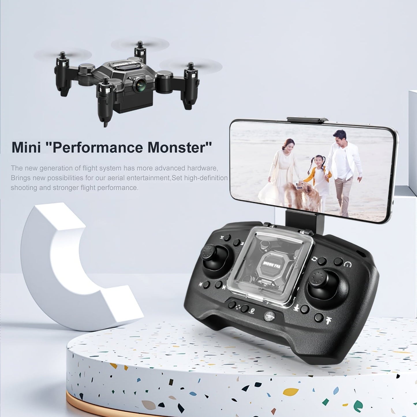 HNH 4K Mini Foldable Drone for Kids, Drone with Camera, RC Drone with Altitude Hold 3D Flips and Headless Mode Easy to Fly