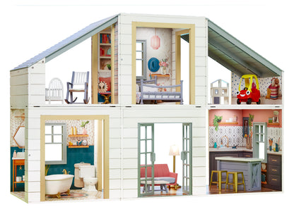 Little Tikes Real Wood Stack ‘N Style Dollhouse with 14 Accessories