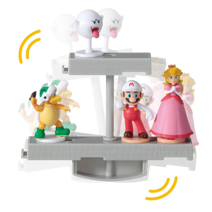 Epoch Games Super Mario Balancing Game - Castle Stage, Tabletop Skill Game with Collectible Super Mario Action Figures