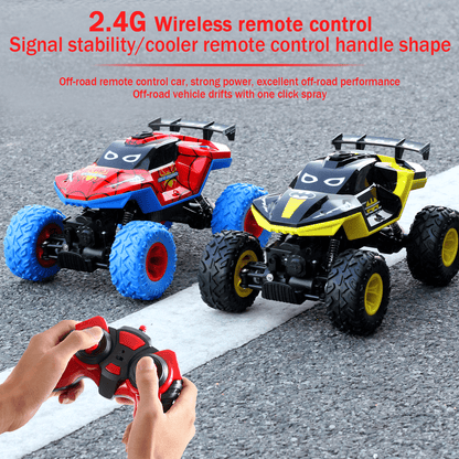 HNH 1:16 Monster Trucks Remote Control Car, 4WD Spider RC Car for Kids, RC Vehicle with Two Battery
