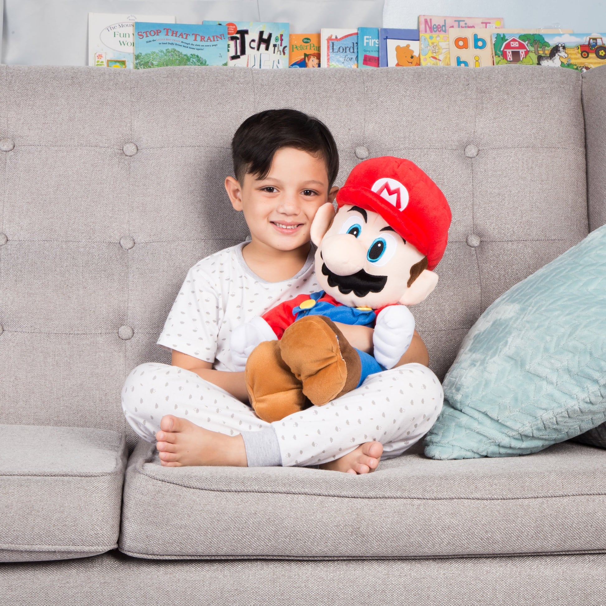 Kids Super Mario Bedding Plush Cuddle and Decorative Pillow Buddy