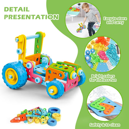 JBeeCtrl STEM Toys for 5 6 7 Year Old Boys Building Toys Blocks Kit Educational Toys Creative Learning Game Engineering Construction Set Christmas Birthday Gifts for 5 6 7 8 Year Old Boys