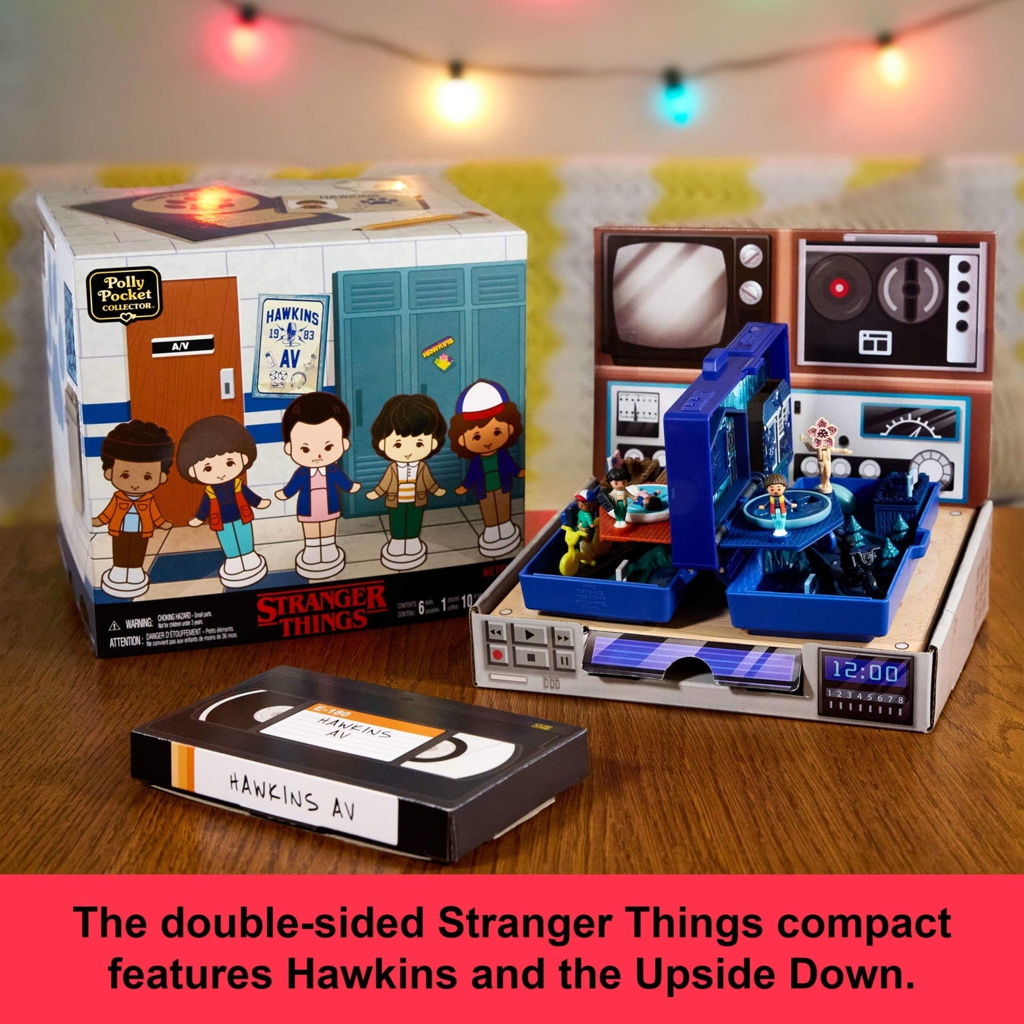 Polly Pocket Collector Stranger Things Compact, Special Edition Dolls and Playset