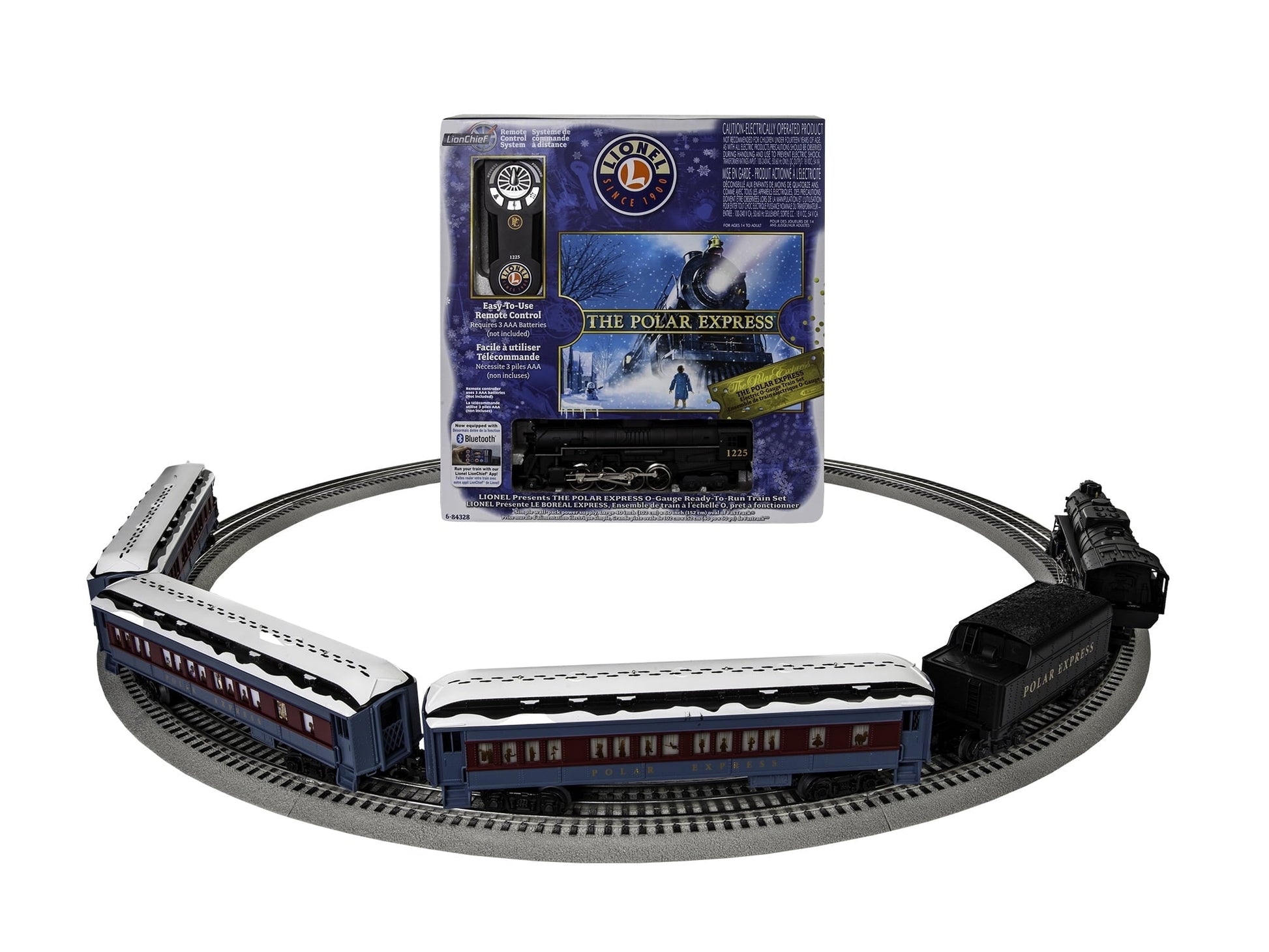 Lionel Polar Express Electric O Gauge Train Set with Remote and Bluetooth 5.0 Capability