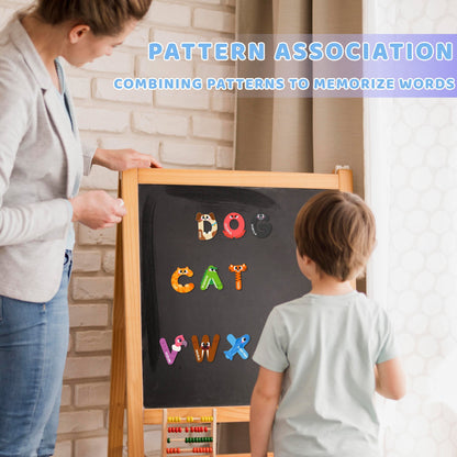 Joyfy 26 Pcs Large Size Magnetic Letters Cute Fridge Magnets for Toddlers & Preschool Kids, Animal Alphabet Learning Toys, ABC Spelling Educational Magnetic Toys