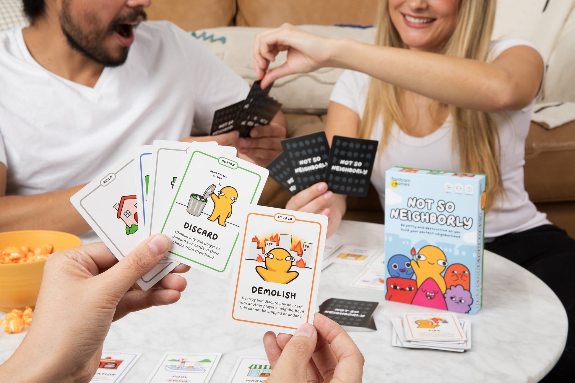 FamBam Games Not So Neighborly Card Game, Ages 7+, Perfect for Game Nights (Walmart Exclusive)