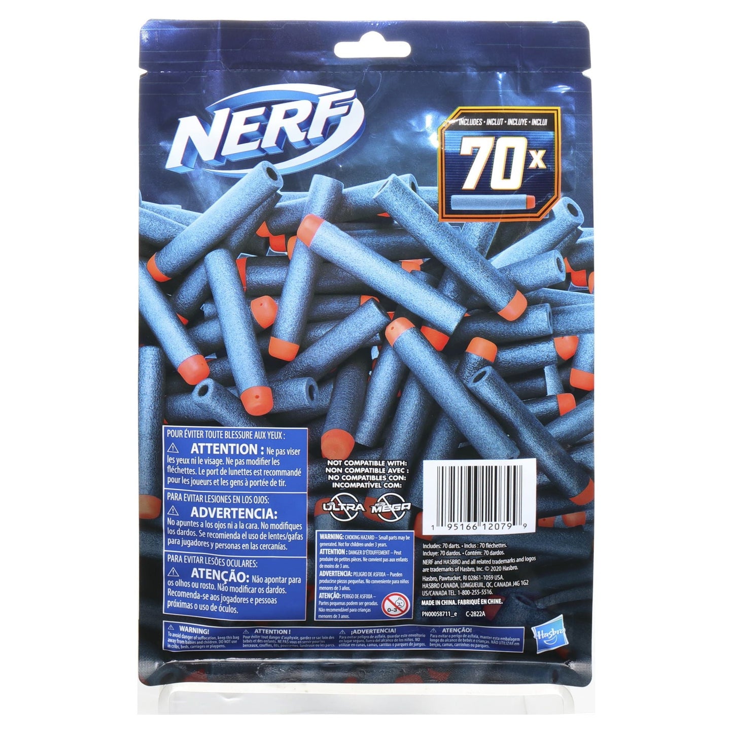 Nerf Elite 2 0 70-Dart Refill Pack, Includes 70 Official Nerf Elite 2 0 Darts, Holiday Gifts for Kids